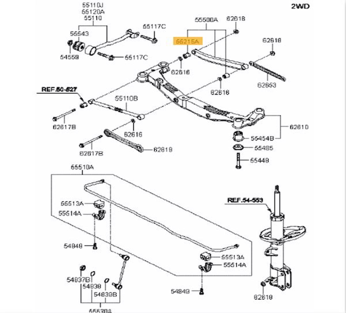 Hyundai Tucson Arka DENDE KOL Burcu [Orjinal] (552152E500)